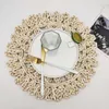 Tafelmatten 2022 Ronde geweven placemats voor dineren Natuurlijke gevlochten Straw Hollow Holiday Kersttafels