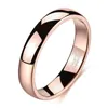 Br￶llopsringar 4mm 6mm Rose Gold Plated Tungsten Carbide Ring For Men Women Comfort Fit Band Jewelry