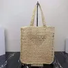 mode Luxe Designer sacs de plage fourre-tout Shopping Triangle été Raphia sacs à main vacances hommes femmes Paille toile classique sac cross Body portefeuilles embrayage Sac à bandoulière