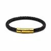 Charm armband 5st/lot trendiga herr smycken ￤kta l￤der armband rostfritt st￥l m￤n ￤kta smycken armband manlig g￥va