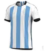 3 -gwiazdkowe koszulki piłkarskie Final Fan Player 2022 2023 Argentyna 22 23 Podpisano Alvarez di Maria de Paul Kit Kit Men Men Football Shirt Mbappe Griezmann French Giroud
