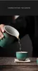45 ML Céramique Turquoise Glaçure Tasse À Thé Poterie Grossière Kung Fu Tasses À Thé Traditionnel Résistant À La Chaleur Drinkware