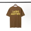 Mens Camisetas Gallerryss Designer Camisetas Deptt Sweaters Novo slogan com letras invertidas impressas em torno do pescoço de algodão de manga curta T-shirt UGLJ