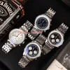 4 Style Topselling High Quality Electronic 43mm AB012012 Stainless Steel VK Quartz Chronograph Working Mens Watches men Wristwatch214b