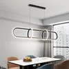 Lampadari Modern Simple Dining Room Lampadario a LED Cucina Soggiorno Camera da letto Home Illuminazione per interni Decor Lampada dimmerabile con telecomando