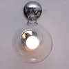 Lámpara de pared nórdica Simple burbuja de jabón LED personalidad moda mesita de noche dormitorio pasillo balcón vidrio LB32713