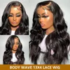 Body Wave Lace Front Wig 13x4 Frontal Human Hair Wigs For Black Women 30 Inch Brazilian Pre Plucked Hd Loose Deep