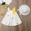 Robes de fille CitgeeSummer Toddler Kid Pageant Flower Dress Princess Tutu Sunhat Polka Dot Sundress Vêtements