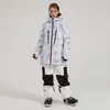 Skiing Jackets Oversize Ski Suit For Men & Women Winter Outdoor Warm Windproof Waterproof Snowboarding Female Male Jacket Pants Set