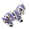 Dog Apparel Cute Winter Warm Christmas Pet Puppy Clothes Elk Heart Print Soft Hooded Coat Costume