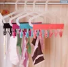 Boîtes de rangement Portable Tissu Cintre Pliant Voyage Vêtements Clip Salle De Bains Rack Vêtements