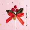 Feestelijke benodigdheden 10 stks kersttaart topper Santa Claus kransvormige decoraties Xmas Tree Cupcake Noel Noel
