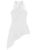 Scenkläder kvinnor ärmlös glansig strass Figur Skating Dress Sheer Mesh Oregelbundet hem Ballet Gymnastik Leotardklänningar Dancewear