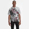 Herr t shirts skalle blommor t -shirt kausal kort ￤rm skjorta streetwear orm man topp tees punk stil tr￶ja clohtes