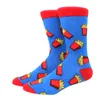 Chaussettes pour hommes coton peigné Harajuku coloré heureux drôle longue robe chaude d'équipage pour le cadeau de mariage de mariage masculin