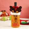 Christmas Decorations Wine Bottle Cover Bar Products Champagne Storage Bag Home Xmas Tree Flower Stocking Gift Sea Shipping RRC552