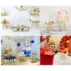 Bakeware Tools Metal Cake Stand Multipurpose Serving Tray Round Cookies Cupcake Dessert Display Plate For Wedding Birthday Parties TS2