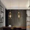 Hängslampor enkla retro koppar ljuskrona personlighet kreativ bar mot restaurang butik sovrummet industriell stil