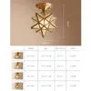 Luzes de teto LED LUZ para sala de estar quarto moderno dourado estrela caseira lâmpadas de decoração de iluminação interna acessório criativo design de design de design