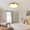 Plafoniere Lampada a Led nordica Camera da letto ultra sottile Corridoio in rame Circolare Semplice e moderno Soggiorno Sala da pranzo