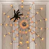 LED -str￤ngar Halloween Spider Web Lights USB/BATTERY POWERED 8 l￤gen 100 cm 70 lysdioder Netbelysningar f￶r House Yard Garden Scary Theme Decoration
