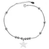 Anklets KOFSAC 925 Sterling Silver For Women Simple Fashion Stars Ankles Chain Bracelet Jewelry Lady Beach Party Accessories