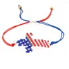 Bransoletka Bransoletka Charm For Ladies 2022 Fashion American Flag pulseras femme biżuteria ręcznie robiona koralika miyuki