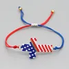 Bransoletka Bransoletka Charm For Ladies 2022 Fashion American Flag pulseras femme biżuteria ręcznie robiona koralika miyuki