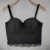 Serbatoi femminili Cupnaya Donne in pizzo Top top spaghatti cinghia sexy bustier comodo all'interno del corsetto corto braralette nero nero rosso nero rosso