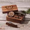 Party Supplies Personalized Logo Name And Date Groomsmen Cufflinks Tie Clip Wood Set Custom Initials Letter Man Father Gift