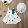 Flickkl￤nningar Citgeesummer Toddler Kid Pageant Flower Dress Princess Tutu Sunhat Polka dot sundress kl￤der