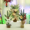 Decoraciones navideñas 25CM Adornos Escritorio Ventana Mini Árbol Decoración Planta en maceta Festival Escena