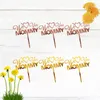 Festive Supplies 6PCS Mom We Love You Letters Printed Cake Picks Delicate Mother's Day Cupcake Decor For Home Party Evening Mall
