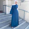 Ubranie etniczne Ramadan Abaya Dubai Dress Women Caftan Marocain Kaftan solidny podwójny rękaw hidżab długie szaty muzułmańskie ubrania ubrania