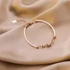 Bracelets porte-bonheur Bracelet en acier inoxydable pour femme petite amie cadeau bijoux de mode simples en gros