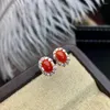 Kolczyki stadnorskie KJjeaxcmy Fine Biżuteria 925 Srebrny srebrny Lnlaid Natural Red Coral Female Studs Studs Noble Wsparcie Wykrywanie