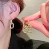 Fashion Geometric Chain Winding Tassel Dangle Earring For Women Hollow Links Metal Piercing Earrings 2023 Trendy Jewelry
