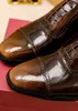 Nuevo 2023 zapatos de vestir de marca para hombres, zapatos formales de moda de negocios para hombres, mocasines casuales de cuero genuino para fiesta de boda, tamaño 38-45