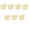 Festliche Lieferungen JQSYRISE 10 Stück Wild One Cupcake-Topper Happy Birthday Party Dekoration Junge Mädchen 1. Babyparty Jubiläum