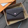 Designer Woman Wallet Women Purse Original Box Wallets Card Holder Flower Serienummer Datumkod Fashion