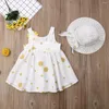 Flickkl￤nningar Citgeesummer Toddler Kid Pageant Flower Dress Princess Tutu Sunhat Polka dot sundress kl￤der