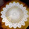 Table Cloth 80cm Kitchen Tea Flower Cover Dining Room Restaurant Crochet Round Cotton Tablecloth Wedding Mat Decoration