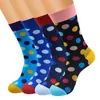 Men's Socks 2022 Breathable Cotton Colorful Dot Comfortable To Wear College Style