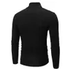 Groothandel Men Casual shirts dunne basale coltrui T-shirts met lange mouwen fleece gebreed pullover top