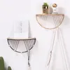 Jewelry Pouches Wood Shelves Wall Home Living Room Decoration Multi-Function Key Hook Hanging Storage Display Stand