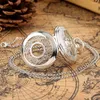 Pocket Watches Classic Large Dial Watch for Men Hollow Out St￤ngning Natural Silver Necklace Chain Pendant