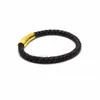 Bracelets porte-bonheur 5 pièces/lot bijoux pour hommes à la mode Bracelet en cuir véritable en acier inoxydable hommes bijoux véritables bracelets cadeau masculin