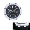 M￤n tittar p￥ automatisk mekanisk kvalitet Transparent Back Cover Swiss Movement Watches 26703 Model Rubber Strap Fashion Super Lumino2263