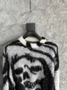 Skull pattern mohair round neck sweater designer for men and women senior classic casual multi-color autumn and winter