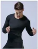 メンズポロス13メン秋の冬のスポーツフィットネスランニングヨガソフトで通気性のあるクイックドライウェア長袖のベースシャツTシャツ